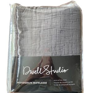 Dwell Studio Euro Sham Woodgrain Matelasse Smoke
